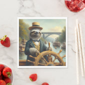 Serviette En Papier Capitaine Sloth Riverboat (En situation)