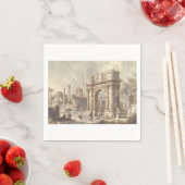 Serviette En Papier Caprice avec un arc de triomphe romain (En situation)