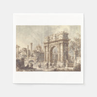 Caprice avec un arc de triomphe romain