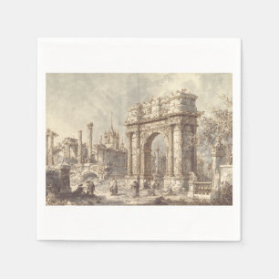Serviette En Papier Caprice avec un arc de triomphe romain