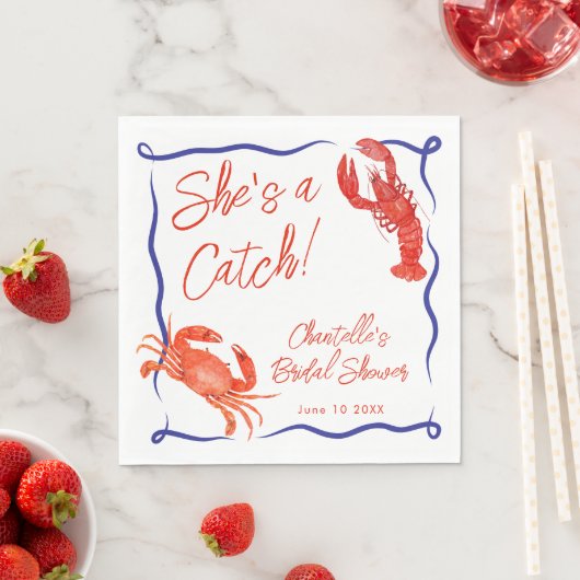 Serviette En Papier Capricieux Elle est un beau parti Mariage Riviera  (En situation)