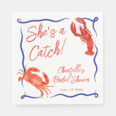 Serviette En Papier Capricieux Elle est un beau parti Mariage Riviera  (Devant)