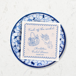 Serviette En Papier Capricieux En Dehors Du Marché Mariage Douche Dess