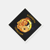 Serviette En Papier Capricorn Zodiac Anniversaire Connexion Avec Votre (Coin)