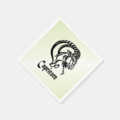 Serviette En Papier Capricorne Chèvre de mer Zodiac vert (Coin)