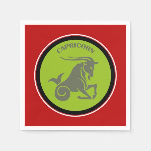Serviette En Papier Capricorne Papier Napkin (Devant)
