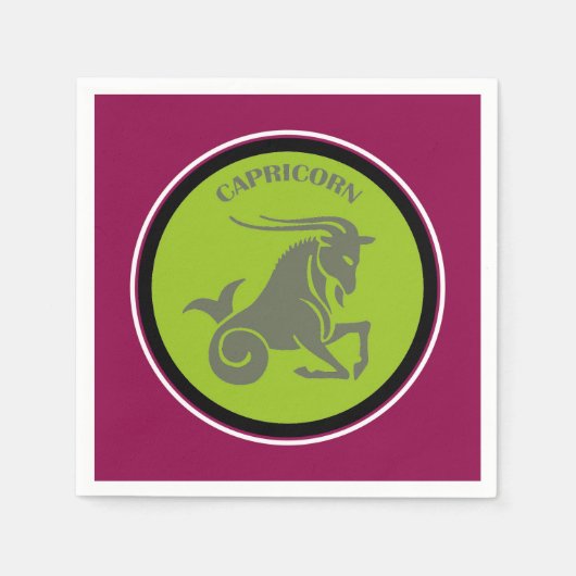 Serviette En Papier Capricorne Papier Napkin (Devant)