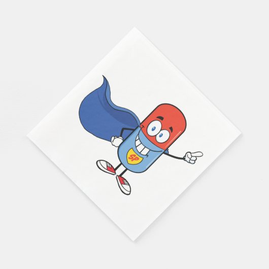 Serviette En Papier Capsule de pilule de dessin (Coin)