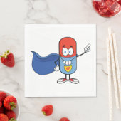 Serviette En Papier Capsule de pilule de dessin animé (En situation)