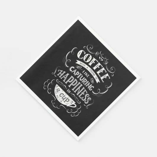 Serviette En Papier Capturer Le Bonheur En Coupe (Coin)