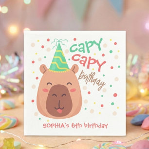 Serviette En Papier Capy capy anniversaire capybara