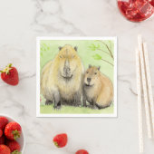 Serviette En Papier Capybara (En situation)