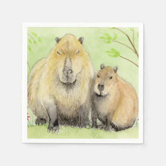 Serviette En Papier Capybara (Devant)