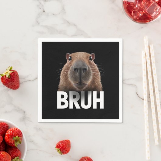 Serviette En Papier Capybara Drôle Bruh  (En situation)