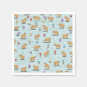 Serviette En Papier Capybara et mushroom pattern (Devant)