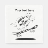 Serviette En Papier Capybara Skateboard Ollie (Devant)