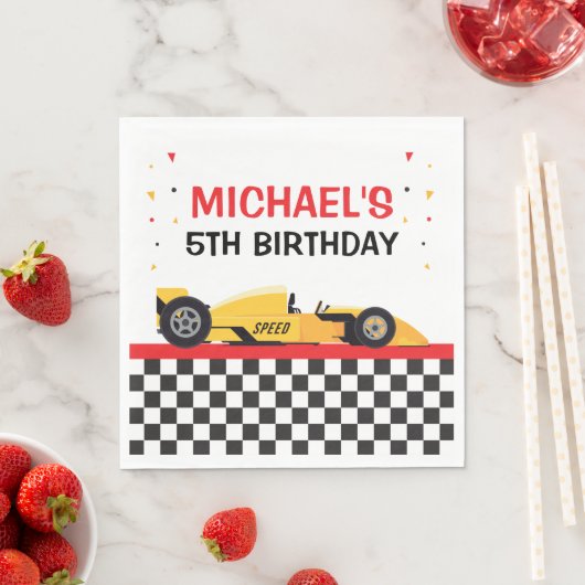 Serviette En Papier Car Racing Party (En situation)