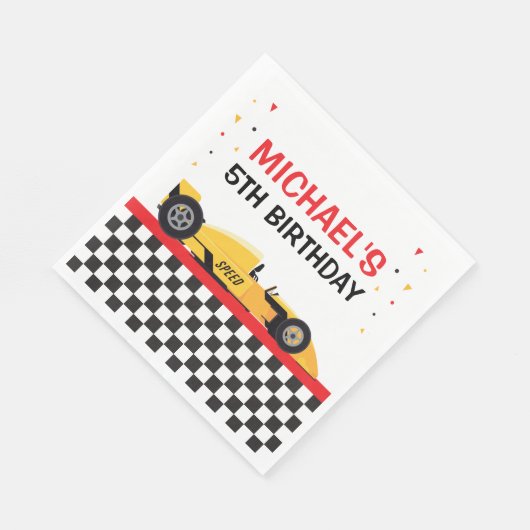 Serviette En Papier Car Racing Party (Coin)