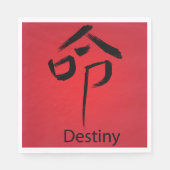 Serviette En Papier Caractère chinois Destiny (Devant)