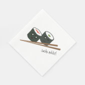 Serviette En Papier Caractère de Kawaii addict sushi mignon (Coin)