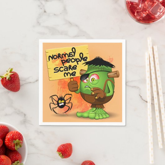 Serviette En Papier Caractère Frankenstein de 'Normal People Scare Me' (En situation)