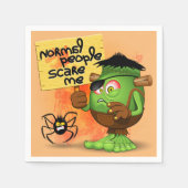 Serviette En Papier Caractère Frankenstein de 'Normal People Scare Me' (Devant)