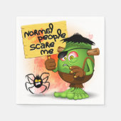 Serviette En Papier Caractère Frankenstein de 'Normal People Scare Me' (Devant)