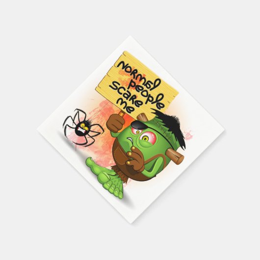 Serviette En Papier Caractère Frankenstein de 'Normal People Scare Me' (Coin)