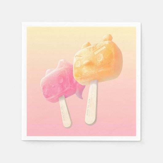 Serviette En Papier Caractère Popsicles (Devant)