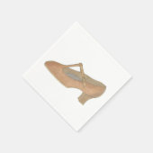 Serviette En Papier Caractère Tan T-Strap Danse Chaussure Anniversaire (Coin)