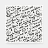 Serviette En Papier Caractères arachide Motif Graffiti (Devant)