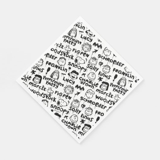 Serviette En Papier Caractères arachide Motif Graffiti (Coin)