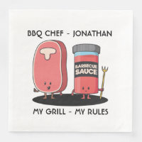 Caractères caricaturaux Steak & Sauce Cuisine barb