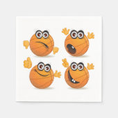 Serviette En Papier Caractères de basket-ball Papier serviettes (Devant)