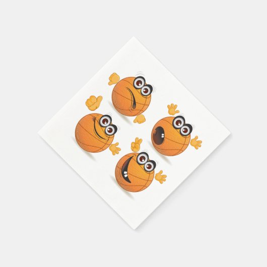 Serviette En Papier Caractères de basket-ball Papier serviettes (Coin)