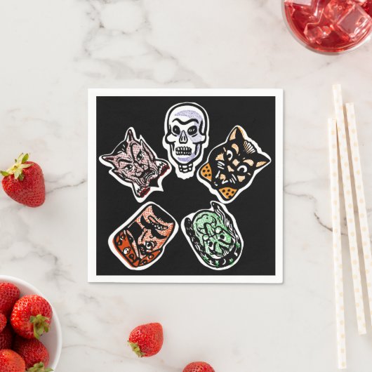 Serviette En Papier Caractères Halloween classiques | Sombre (En situation)