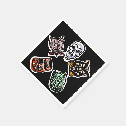 Serviette En Papier Caractères Halloween classiques | Sombre (Coin)