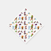 Serviette En Papier Caractères Halloween mignons (Coin)