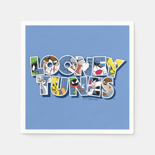 Serviette En Papier Caractères LOONEY TUNES™ en lettres (Devant)
