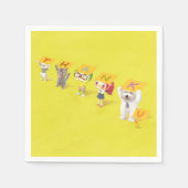 Serviette En Papier Caractères Merci (Devant)