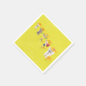 Serviette En Papier Caractères Merci (Coin)