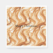 Serviette En Papier Caramel Carmel Candy Swirls Christmas (Devant)