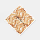 Serviette En Papier Caramel Carmel Candy Swirls Christmas (Coin)