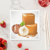 Serviette En Papier Caramel Cubes Papier Naples (En situation)