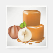 Serviette En Papier Caramel Cubes Papier Naples (Devant)