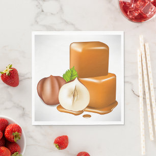 Serviette En Papier Caramel Cubes Papier Naples