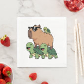 Serviette En Papier Caravane de tortue Capybara, Funny Capybara (En situation)
