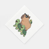 Serviette En Papier Caravane de tortue Capybara, Funny Capybara (Coin)