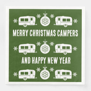 Serviette En Papier Caravane Joyeux Noël Camping