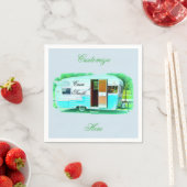 Serviette En Papier caravane vintage classique (En situation)